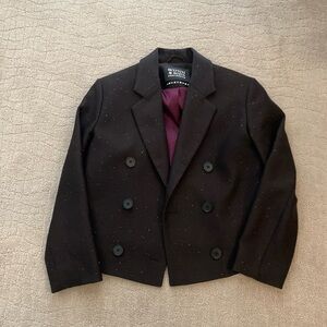 Scotch & Soda speckled crop blazer